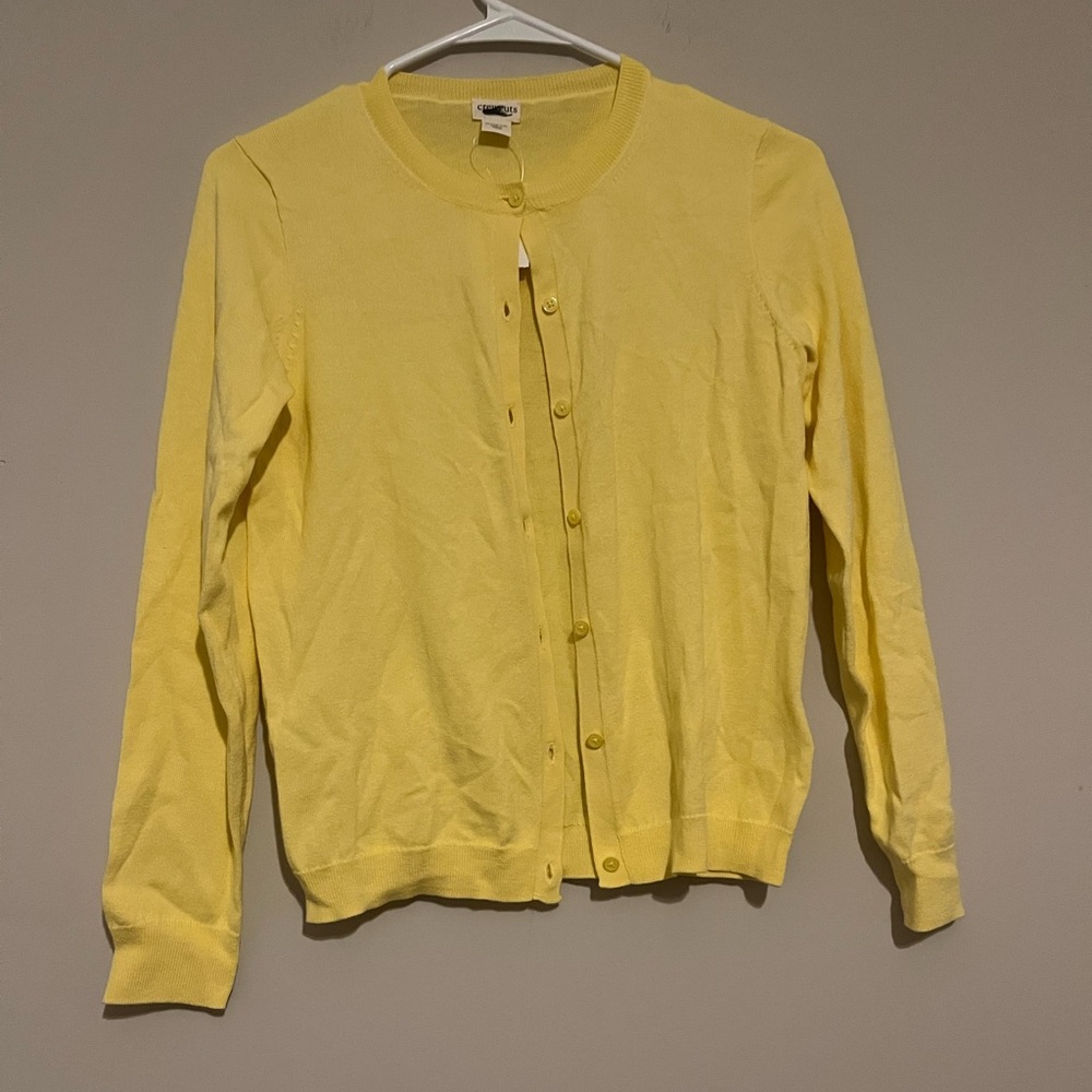 Crewcuts Girls' Casey cardigan sweater in Sunlight Yellow Size XL